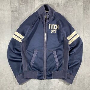 Y2k Navy Abercombie & Fitch Zip-Up Jumper